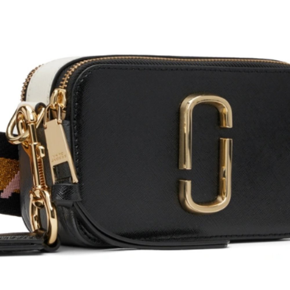 Marc Jacobs - Black & Grey 'The Snapshot' Shoulder Bag